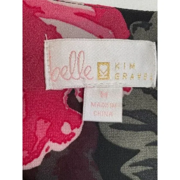 Belle by Kim Gravel Poppy Printed Blouse MEDIUM (6767) - Picture 5 of 6